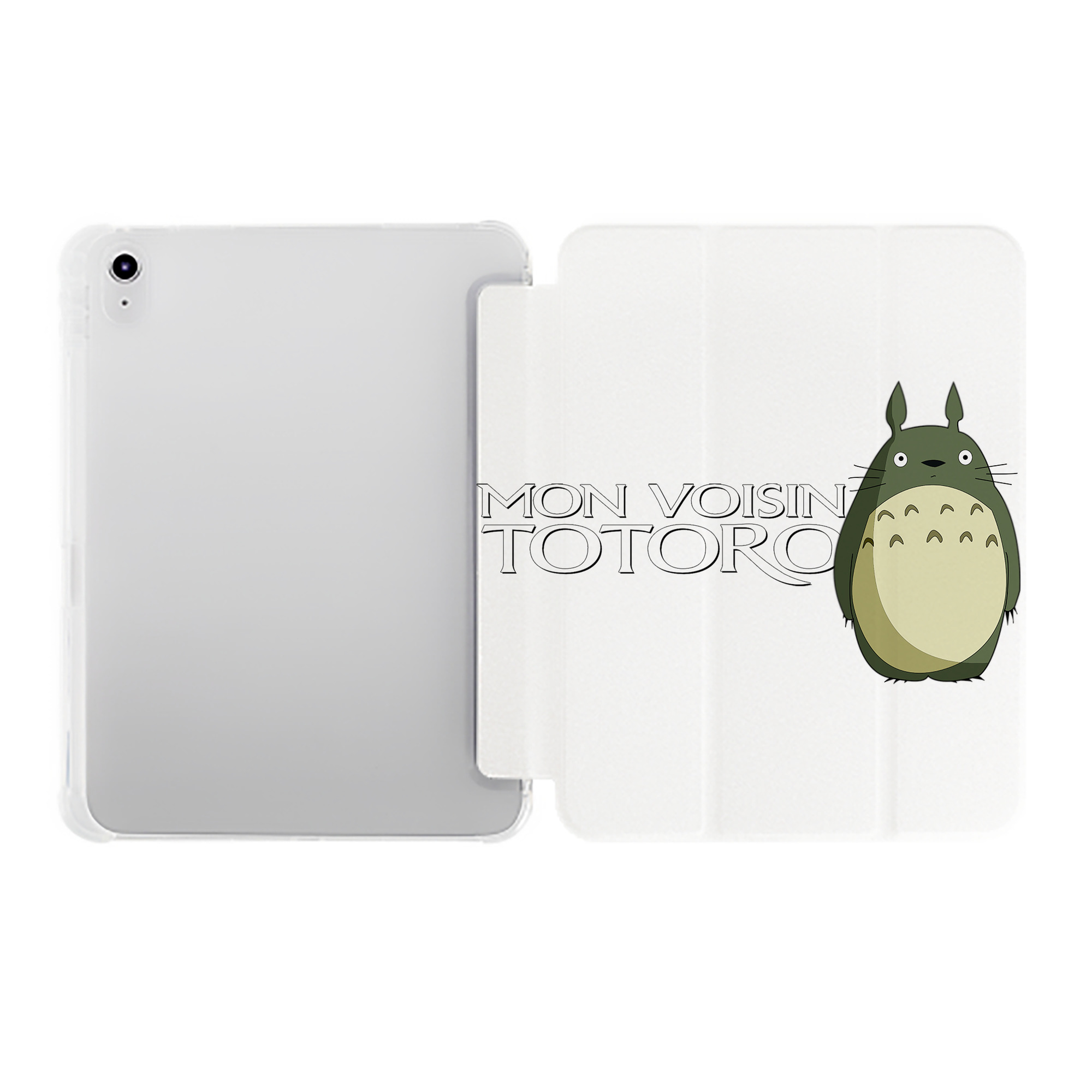 （画像用） となりのトトロ 草壁メイ 草壁サツキ My Neighbor Totoro Satsuki Kusakabe Mei Kusakabe IPad ケース ペン収納付き 三つ折りスタンド PUレザー×シリコン 対応機種9.5/10.5/10.9インチ